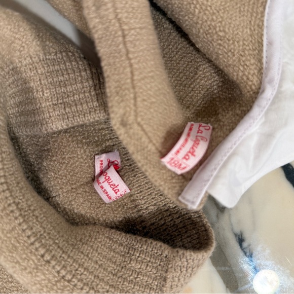 La Coqueta Camel Fonzo Morino Baby Knitted Set | Baby Girl 0-3 Mo - Picture 7 of 10